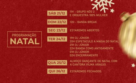 Programação de Natal no Centro de Formação e Lazer